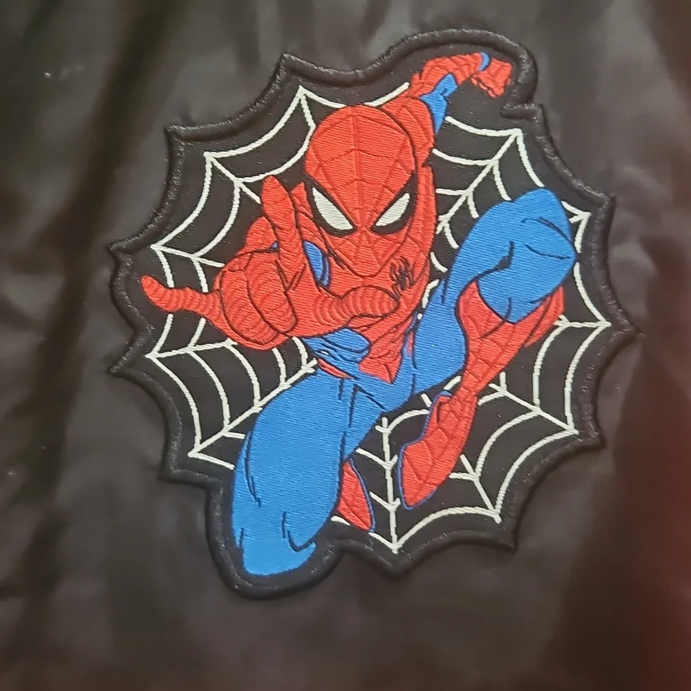 Disney Red Marvel Spiderman Boys Full Zip Fleece Jacket Sz 5/6